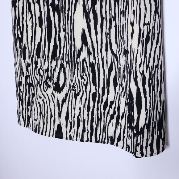 BAUM UND PFERDGARTEN Zebra Print Skirt Black White Midi Lined Women's 40 / US 10 - Picture 3 of 10